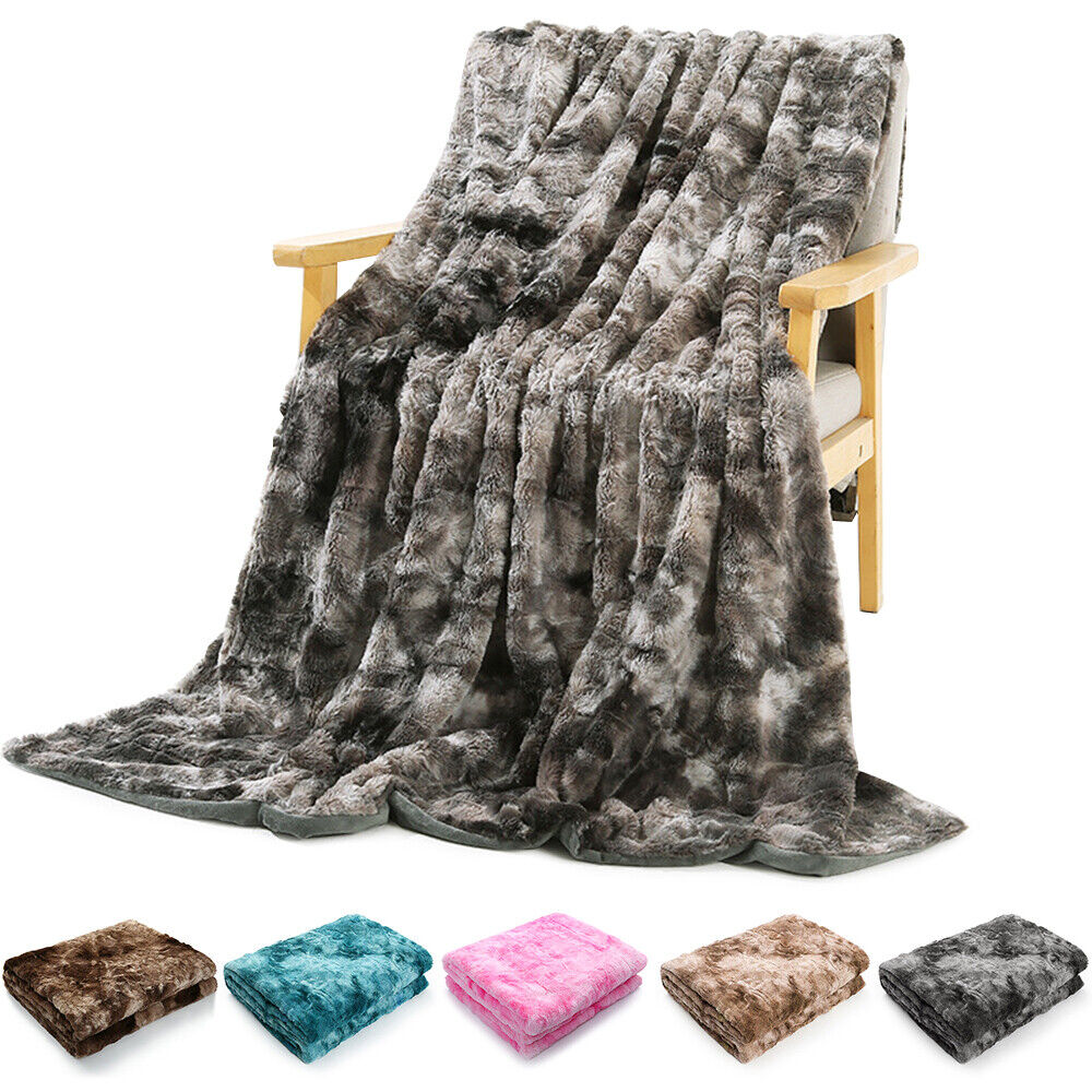 Essenza Home Faux Fur Yeti Throw Blanket Plaid Mauve Maroon 3 For Sale Online EBay