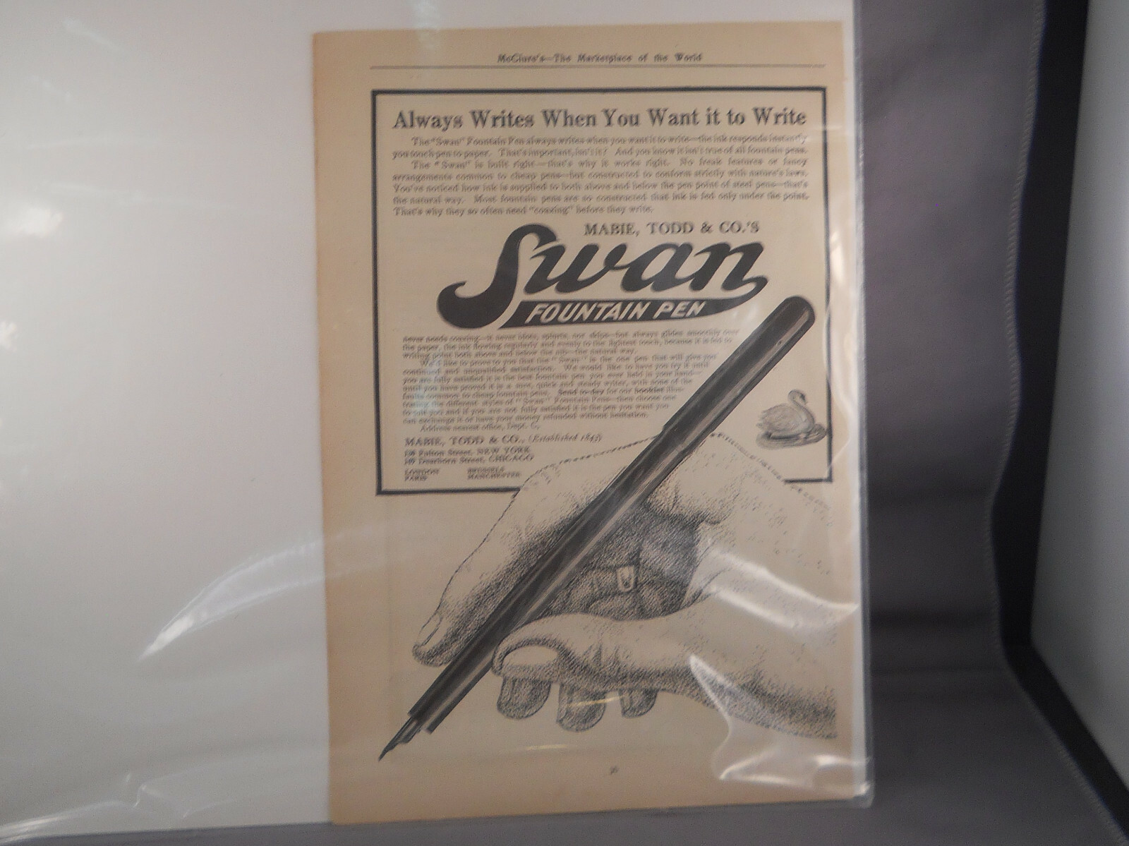 Swan Vintage Fountain Pen Magazine Ad eBay