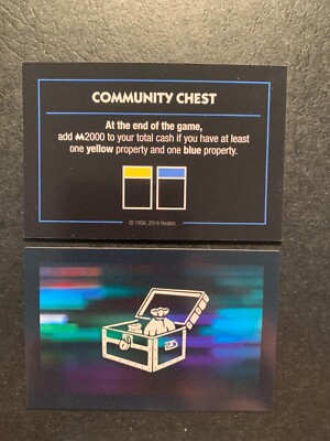 Monopoly  Speed    COMMUNITY CHEST CARD    Add Cash Yellow and Blue Property
