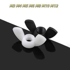 Nylon Wing Nut, Black/White Plastic Wing Nut DIN 315M3 M4 M5 M6 M8 M10 M12