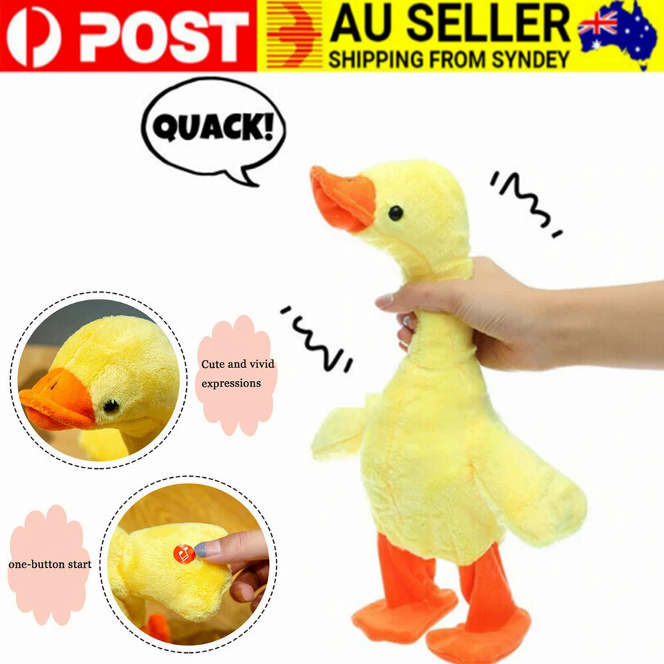 Talking Plush Duck Toy Electronic Singing Walking Toy Stuffed Animal Kids Gift