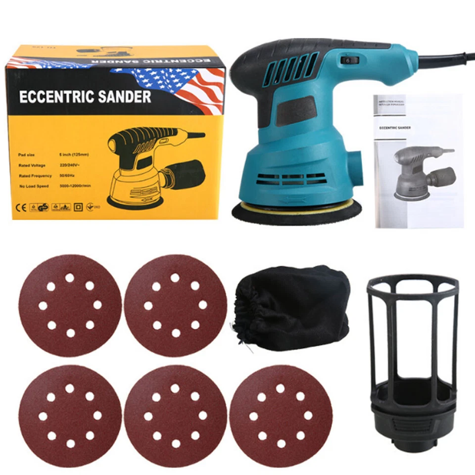 300W Electric Mouse Palm Sander Variable Speed Heavy Duty W/ Sanding Sheet 110v - Image 3 of 4