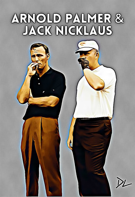 Arnold Palmer & Jack Nicklaus Smokin' On The Tee Pop Art Print - 13 x 19 Poster