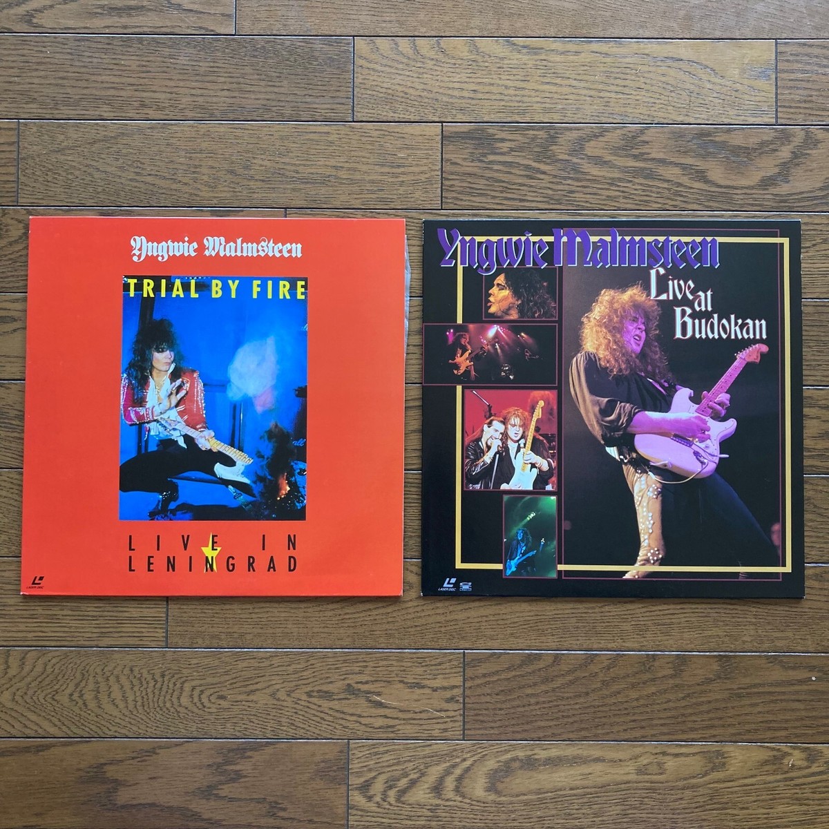 2 x Yngwie Malmsteen Live at Budokan TRIAL BY FIRE Japan Laserdisc