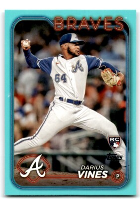 2024 Topps Aqua Darius Vines Rookie Atlanta Braves #493