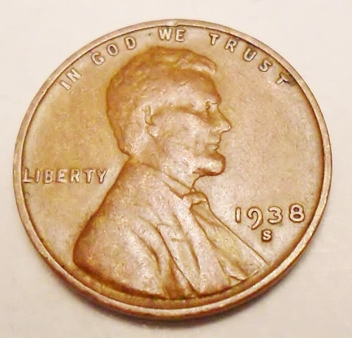 1938 S Lincoln Wheat Cent / Penny AVE CIRCULATED **FREE SHIPPING**