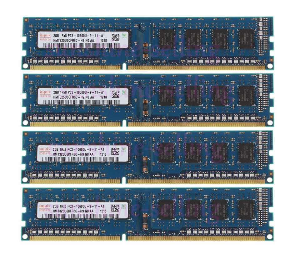 Hynix DDR3 RAM 20 GB 10X 2 GB 1Rx8 PC3-10600U 1333Mhz Desktop Memory Low Density - Image 2 of 4