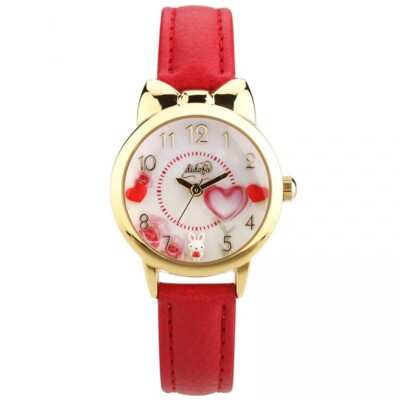 Italian Wrist Watch for Women by Didofa: 3D Original Fashion Watch Red 27mm