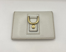 Gucci White GG Canvas Card Case Slim Compact Wallet Authentic