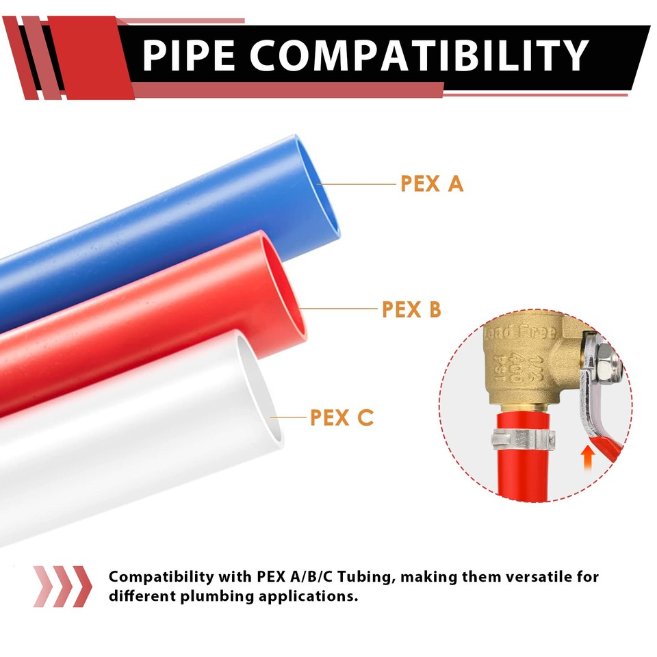 Captain Rex 10 Pezzi Raccordi A Crimpare PEX In Ottone Senza
