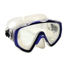 Ocean Owl Oversize Lens Mask Scuba Dive Snorkeling Diving Blue for larger faces