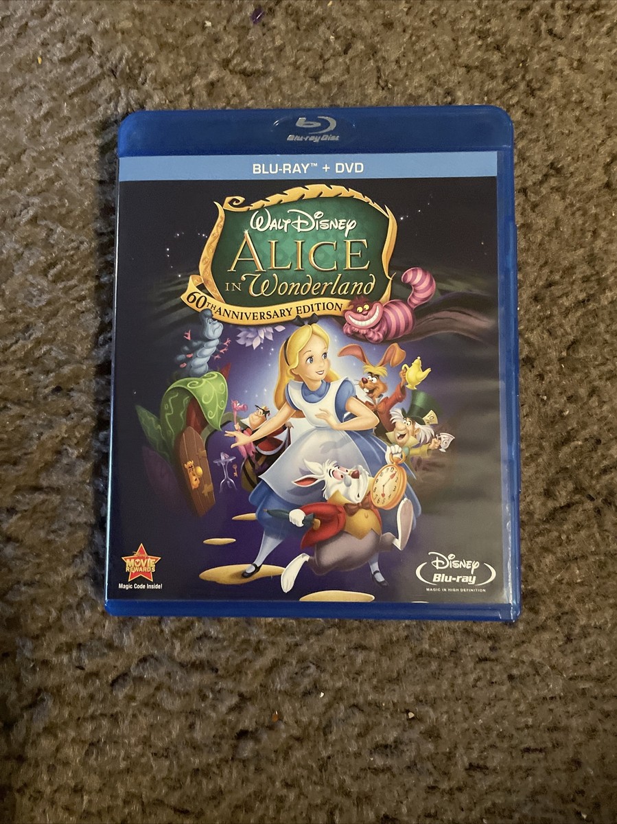 Alice in Wonderland (Blu-ray/DVD, 2011, 2-Disc Set, 60th