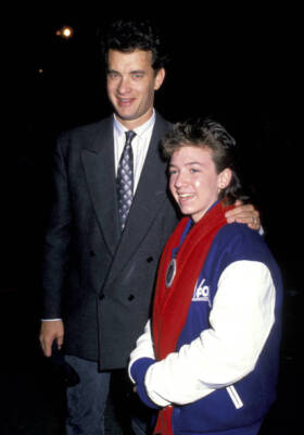 Tom Hanks & David Faustino 1988 Old Photo