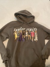Taylor Swift Eras Hoodie Small Folklore Dark Gray - Gently Used