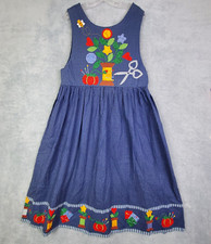 Vestido De Colección Años 80 Para Mujer Talla M L Azul Cuadros Costura Costurera Tema Ajuste y Acampanado