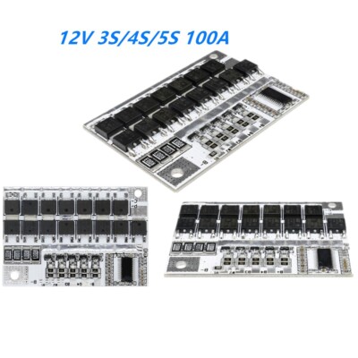 3S/4S/5S 100A 12V BMS  LMO  Battery Protection Circuit Board