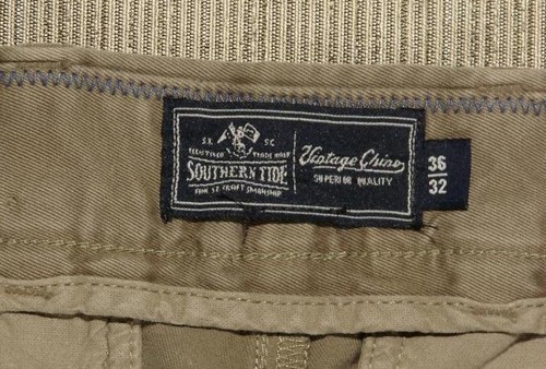 Pantalones chinos vintage Southern Tide para hombre 36x30 caqui oscuro - Imagen 6 de 6
