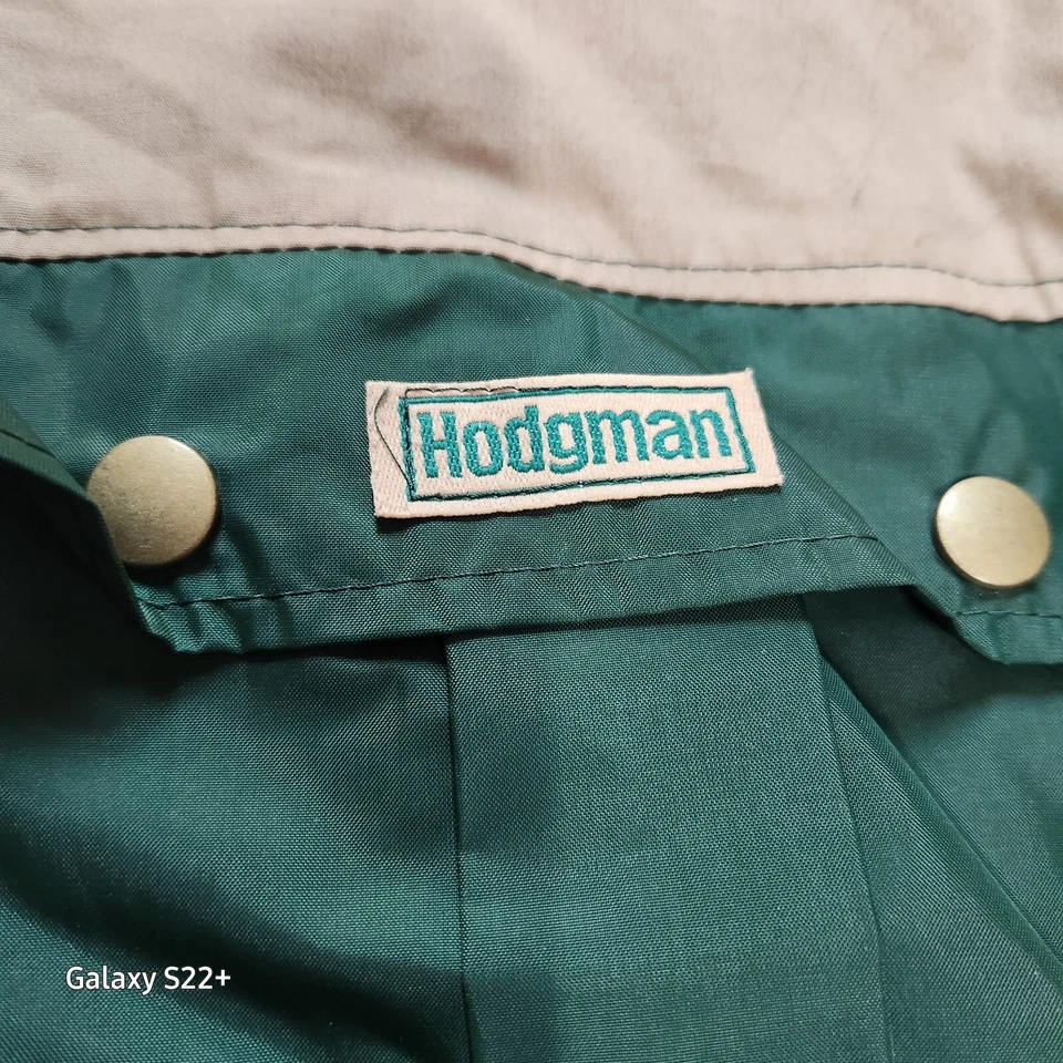 Chaqueta Hodgman Con Capucha Para Hombre XXL Forro 100% Lana Abrigo de Pesca Verde Tostado De Colección Foto 3 de 4
