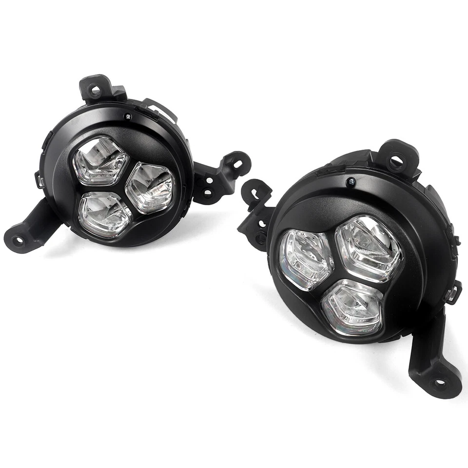 A Pair For Kia Soul 2014 2015 2016 LED DRL Front Bumper Fog Lights Clear Lens US Foto 4 de 4