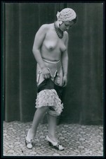 Lencería desnuda mujer desnuda francesa Biederer original antigua c1925 foto postal