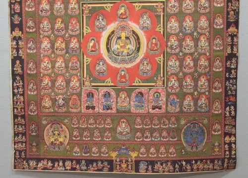 Tibetan Thangka Print Painting Buddhist Deity - Picture 4 of 5