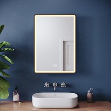LED Mirror Cabinet with Shaver Socket Demister Dimmable Light Bathroom 500x700mm