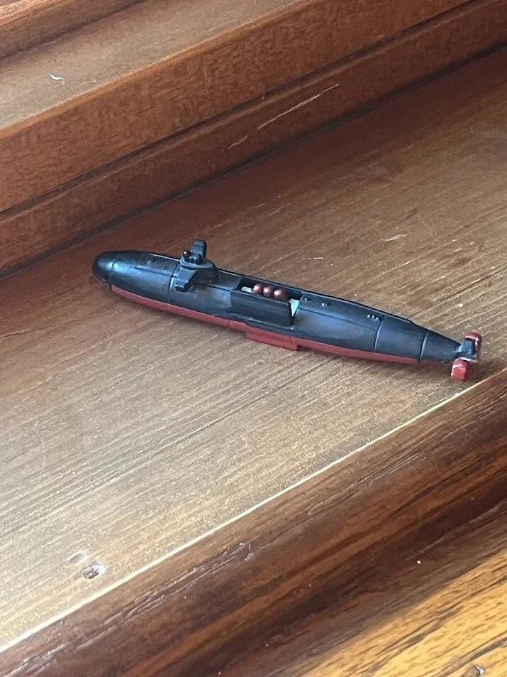 Submarino Galoob Micro Machines Clase Los Angeles 1994 3" militar submarino negro Foto 2 de 4