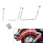 Saddle Bag Support Brackets Bars Chrome for 1997-2007 Honda Shadow 750 VT750 Ace