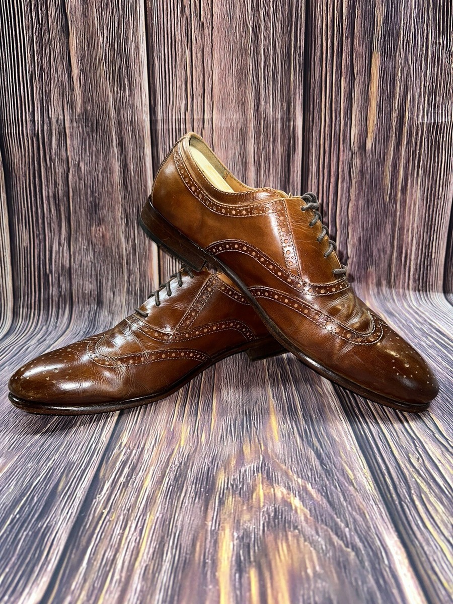Donald J Pliner Wingtip Brown Leather Oxford Dress Shoes  display picture 1