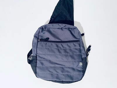 Nike Vintage Rucksack Crossover Crossbody Bag Y2K Bagpack - Grau - Selten!