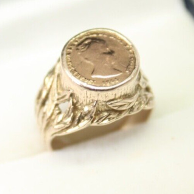 do not do 1 coin signet ring #9.5