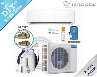MRCOOL DIY 5th Gen 12K BTU, R-454B, Ductless Mini-Split AC & Heat Pump Full Kit