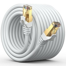 Cat 7 Ethernet Cable 75 ft High-Speed Internet Network LAN Patch RJ45 White