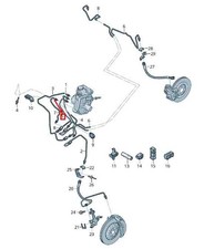 AUDI E-TRON GEN Bremsleitung hinten links LHD 4KL614725C NEU ORIGINAL