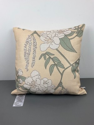 Sewing Down South 19x19 Floral Beige Polyester Pillow - Designed by Craig Con