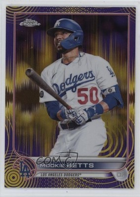 2022 Topps Chrome Sonic Purple & Yellow Pulse Refractor 159/299 Mookie Betts 4z8