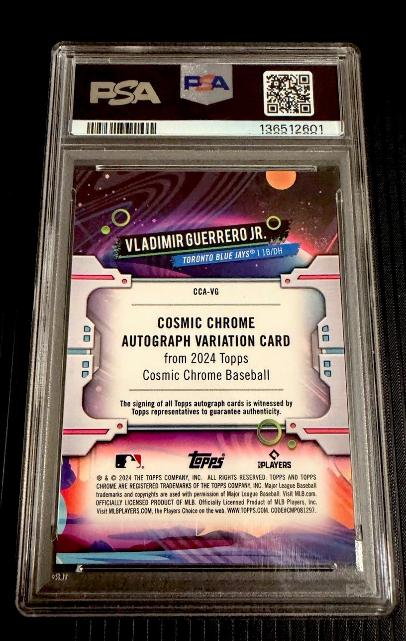 2024 Topps Cosmic Chrome Vladimir Guerrero Jr. Auto #CCA-VG PSA 9 Mint 🔥🔥🔥 view 2