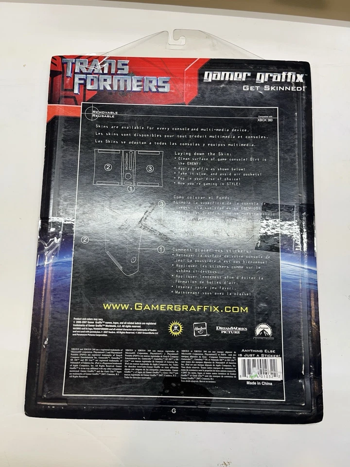 Gamer Graffix Transformers ( Xbox 360 Skin) Optimus Prime New Old Stock - Image 3 of 3