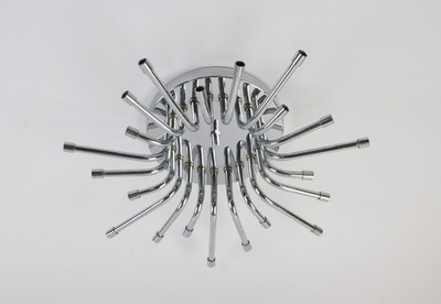 Vintage Deckenlampe 1970er verchromt Sputnik-Design (466-5 H27)