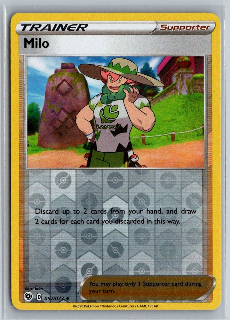 Milo 057/073 Uncommon Champion's Path Pokemon Reverse Holo Near Mint