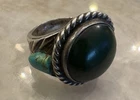 Large Size 11 Vintage Sterling Ring Unsigned 925 Silver