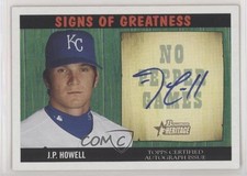 2005 Bowman Heritage Signs of Greatness JP Howell #SG-JH Auto 0k4