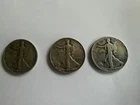 Three (3) 50C Walking Liberty Half Dollar 0.9 Silver