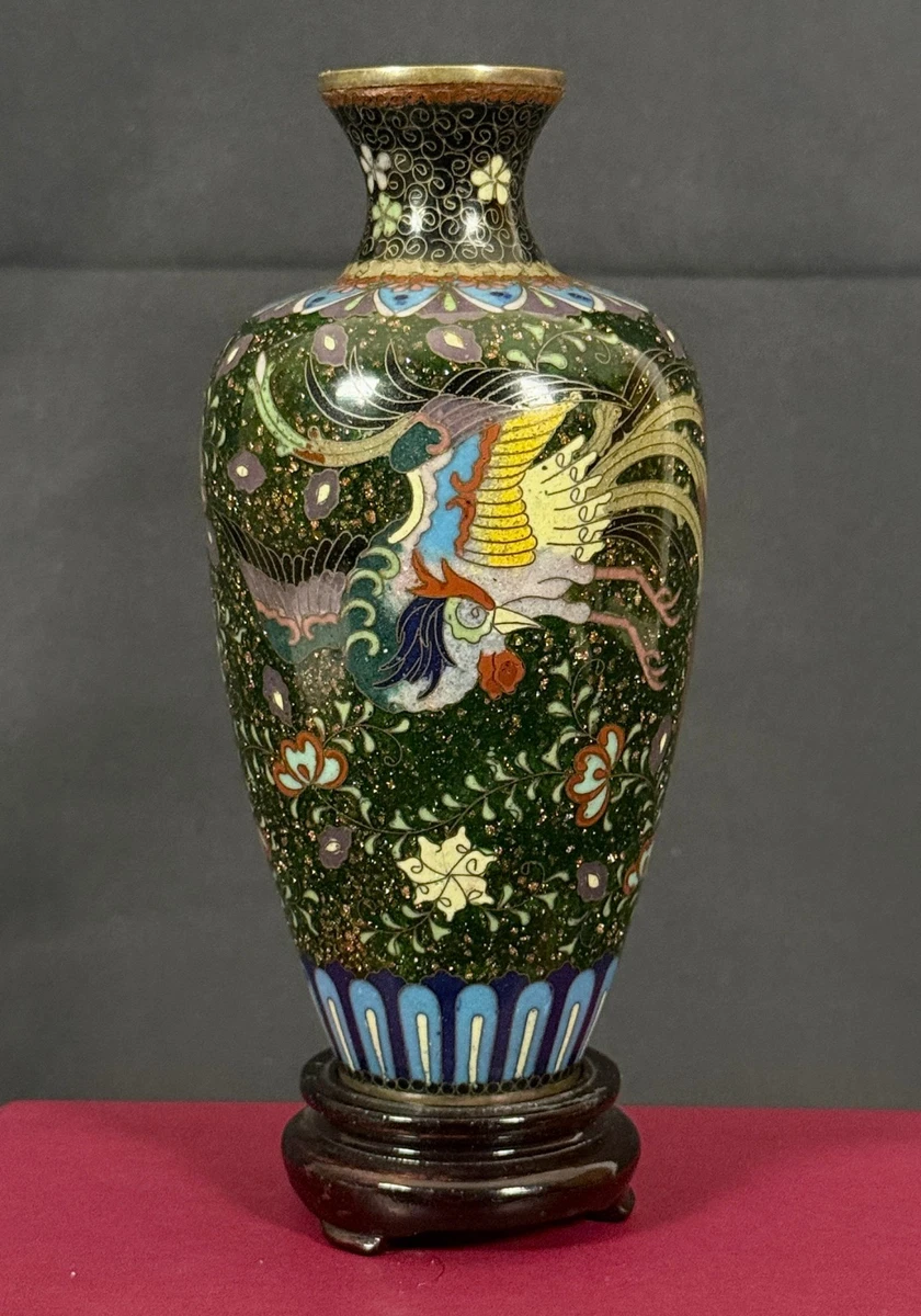 景泰蓝古董原始1850-1899 年日本花瓶| eBay