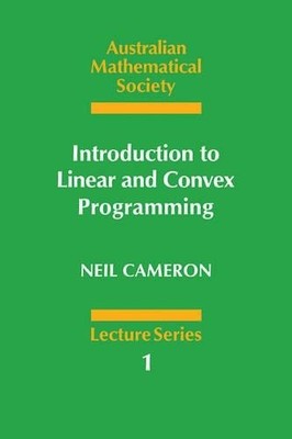 Introduction to Linear and Convex Programming - 9780521312073