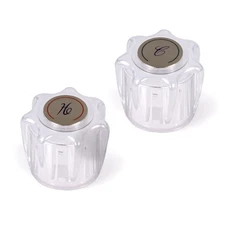 Crystal Shower Knob Replacement Dual Control Knobs for Shower Tub Sink Faucets