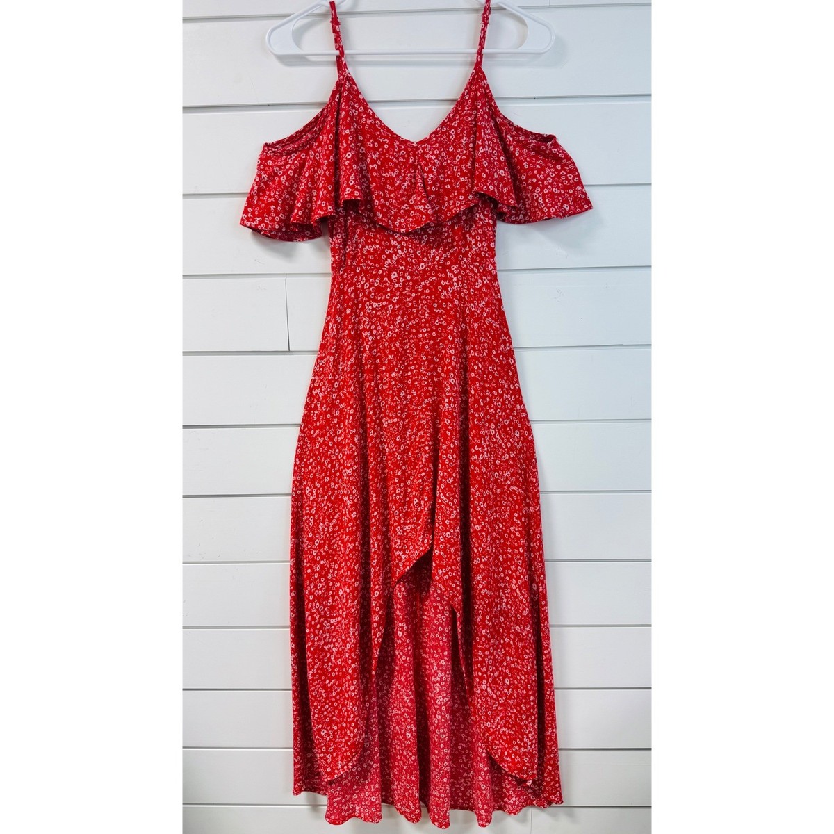 ditsy red floral dress Red Ditsy Floral Sophia Midi Dress