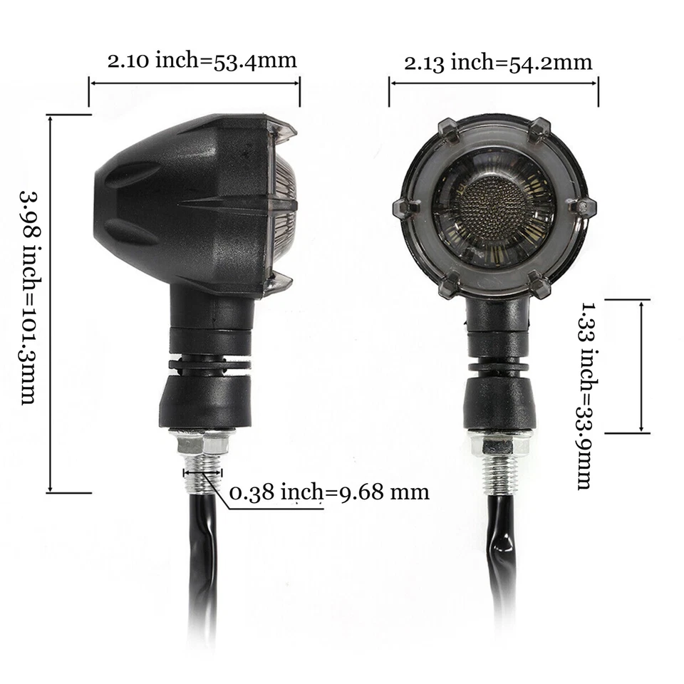 2X LED Turn Light for Honda CB650 XL500S XR250 XR500 CB1000C CB1100F Foto 2 de 4