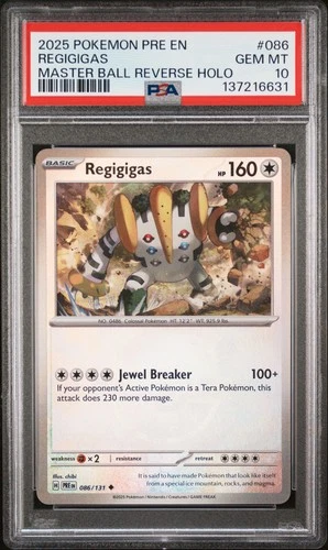 2025 POKEMON PRE EN-PRISMATIC EVOLUTIONS #086 REGIGIGAS PSA 10