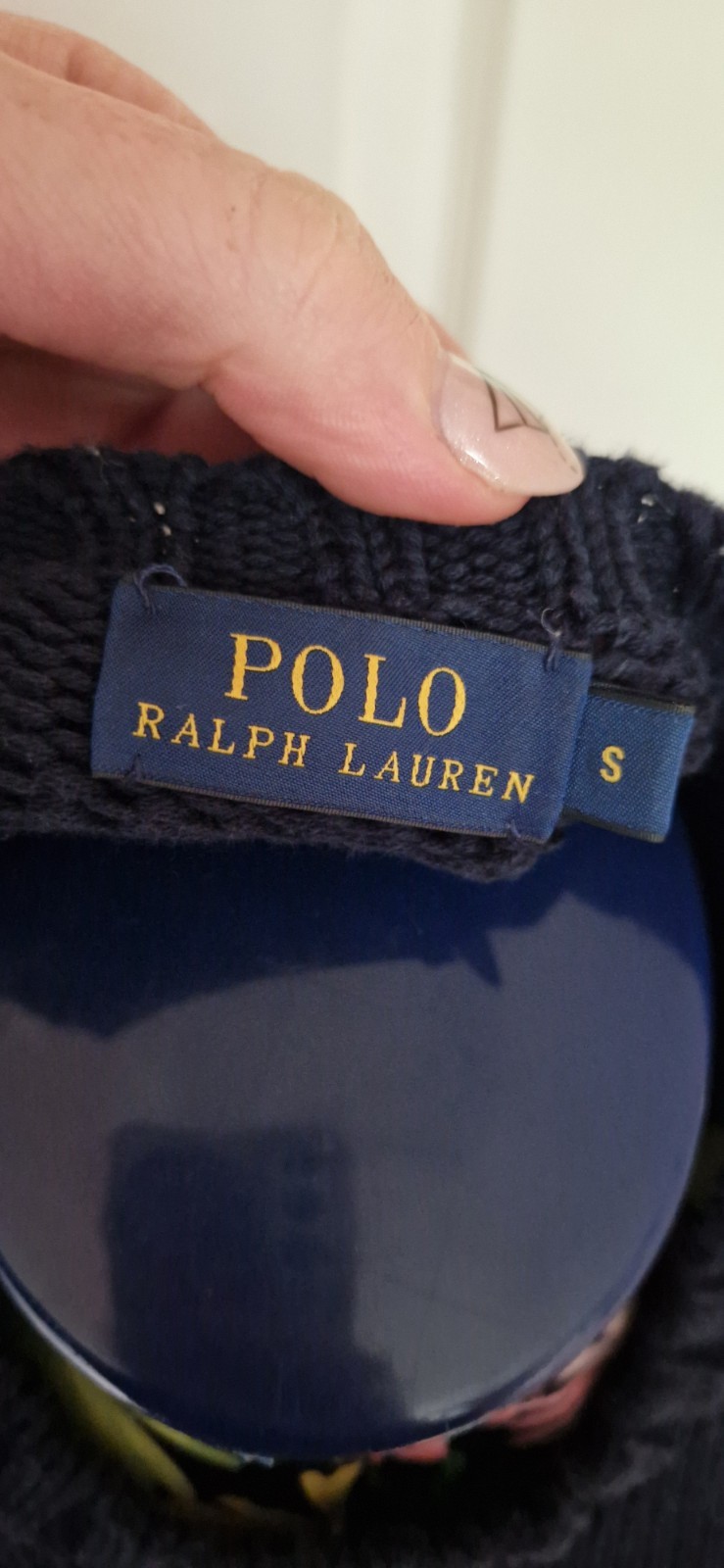 Navy Polo Ralph Lauren Knitted American Flag Sweater Jumper Size Small image 6